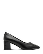 Marco Tozzi Block Heel Court Black Comb