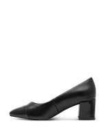 Marco Tozzi Block Heel Court Black Comb