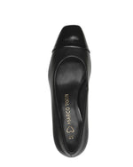 Marco Tozzi Block Heel Court Black Comb