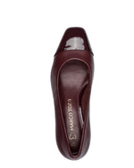 Marco Tozzi Block Heel Court Bordeaux Comb