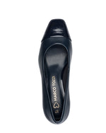 Marco Tozzi Block Heel Court Navy Comb
