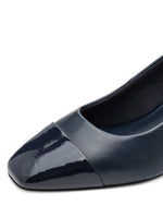 Marco Tozzi Block Heel Court Navy Comb
