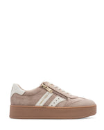 Marco Tozzi Flatform Zip Trainer Tan Comb