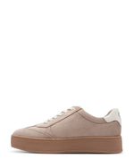 Marco Tozzi Flatform Zip Trainer Tan Comb
