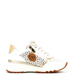 Marco Tozzi Low Wedge Trainer White Comb