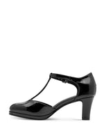 Marco Tozzi Patent T-Bar Shoe Black