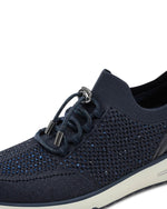 Marco Tozzi Slip On Knit Trainer Navy Comb