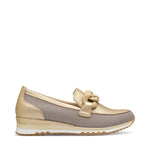 Marco Tozzi Mesh Wedge Loafer Gold