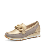 Marco Tozzi Mesh Wedge Loafer Gold