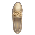 Marco Tozzi Mesh Wedge Loafer Gold