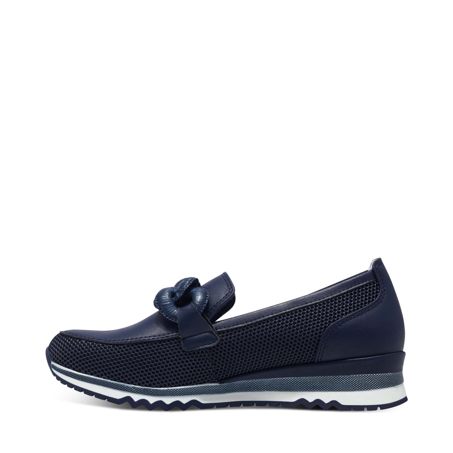 Marco Tozzi Mesh Wedge Loafer Navy