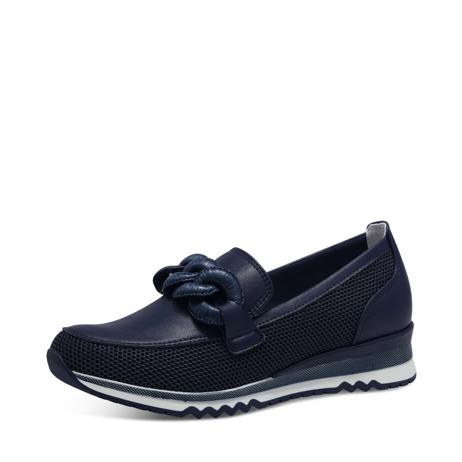 Marco Tozzi Mesh Wedge Loafer Navy