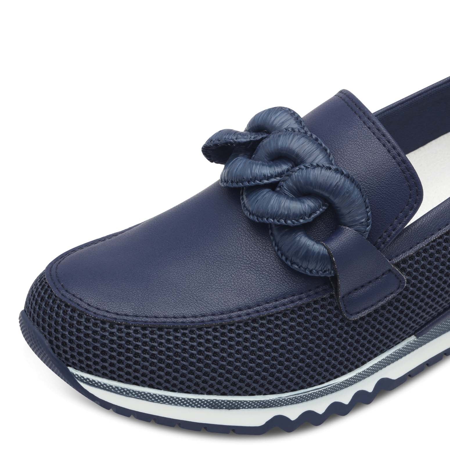 Marco Tozzi Mesh Wedge Loafer Navy