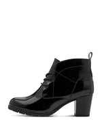 Marco Tozzi Laced Patent Ankle Boot Black