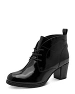 Marco Tozzi Laced Patent Ankle Boot Black