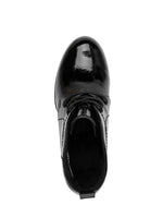 Marco Tozzi Laced Patent Ankle Boot Black