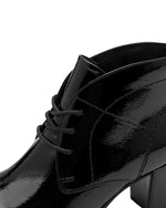 Marco Tozzi Laced Patent Ankle Boot Black