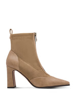 Marco Tozzi High Heel Zip Ankle Boot Stretch Mix Antelope