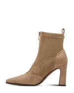 Marco Tozzi High Heel Zip Ankle Boot Stretch Mix Antelope
