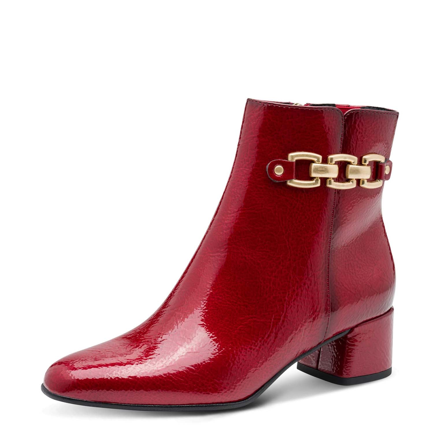 Marco Tozzi Ankle Boot Red Patent