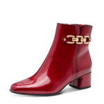 Marco Tozzi Ankle Boot Red Patent