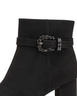 Marco Tozzi Block Heel Buckle Ankle Boot Black