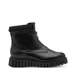 Marco Tozzi Chunky Front Zipper Boot Black Comb