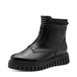 Marco Tozzi Chunky Front Zipper Boot Black Comb