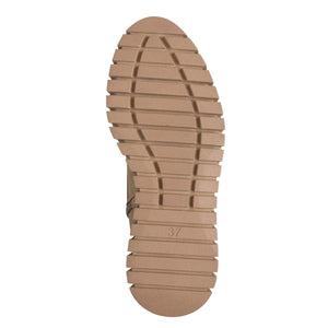 Marco Tozzi Chunky Front Zipper Boot Taupe Comb