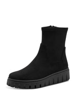 Marco Tozzi Low Wedge Sock Boot Black