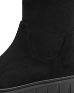 Marco Tozzi Low Wedge Sock Boot Black