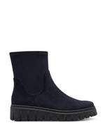 Marco Tozzi Low Wedge Sock Boot Navy