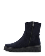 Marco Tozzi Low Wedge Sock Boot Navy