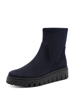 Marco Tozzi Low Wedge Sock Boot Navy