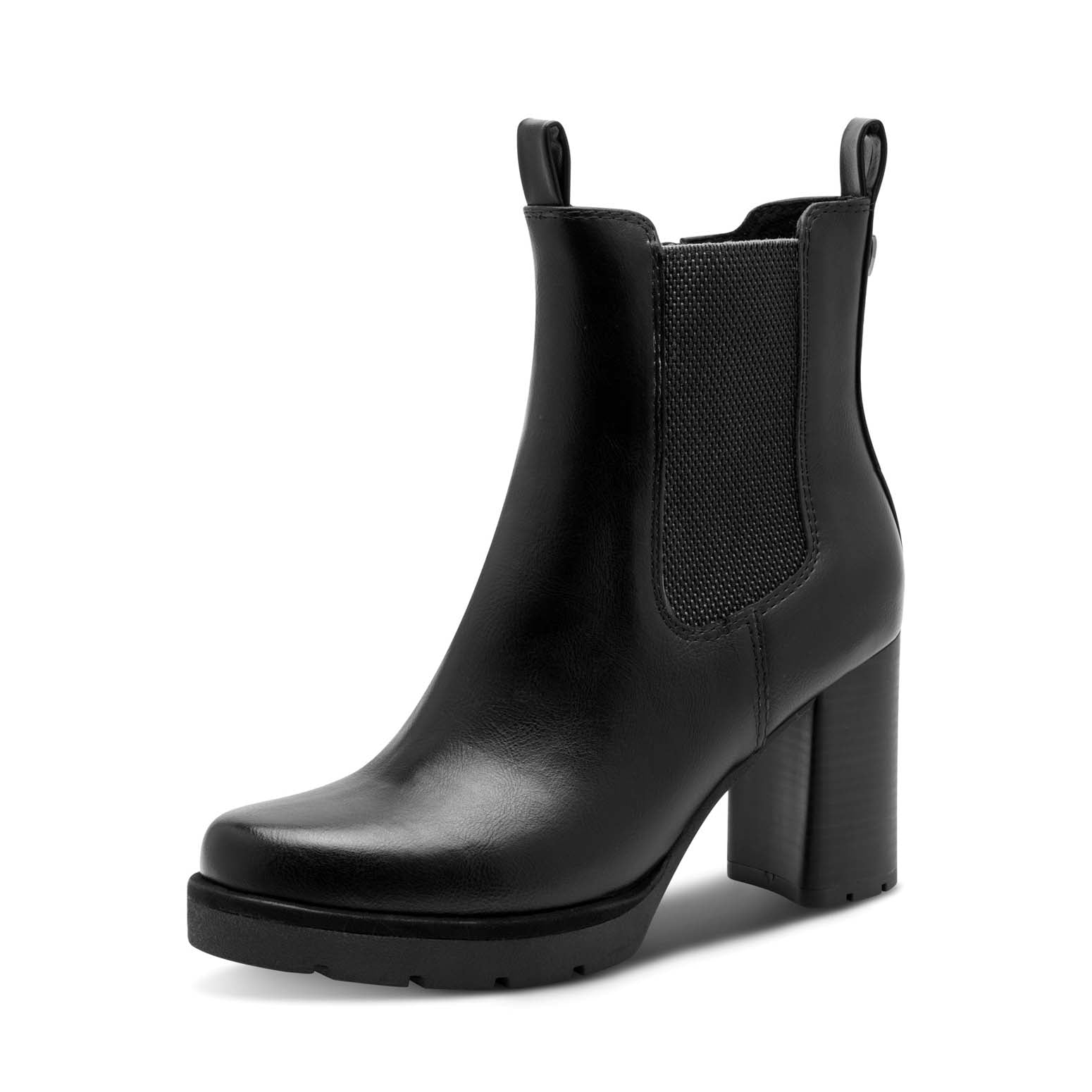Marco Tozzi Chelsea High Platform Ankle Boot Black