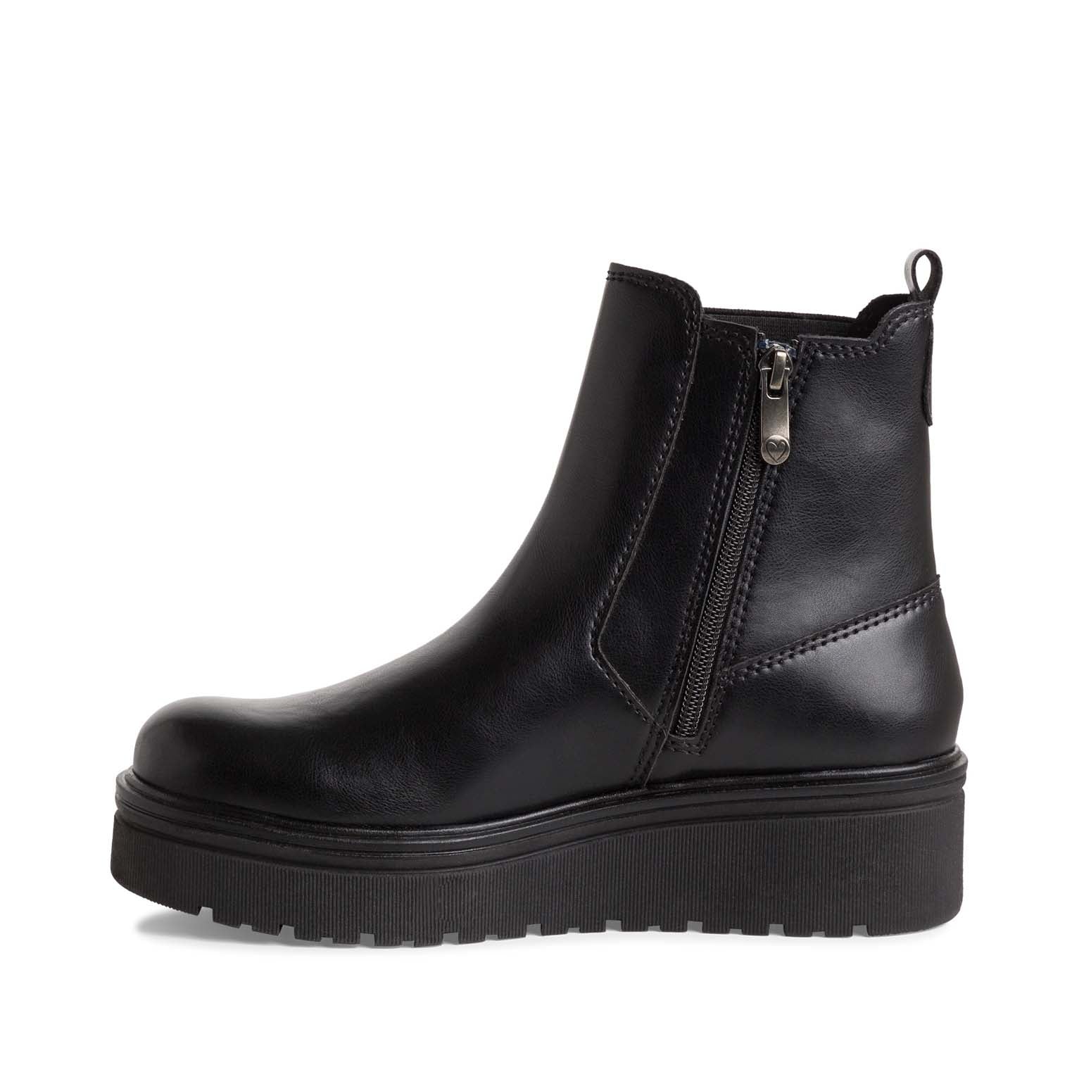 Marco Tozzi Wedge Chelsea Boot Black