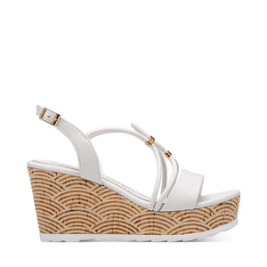 Marco Tozzi High Wedge Sandal White