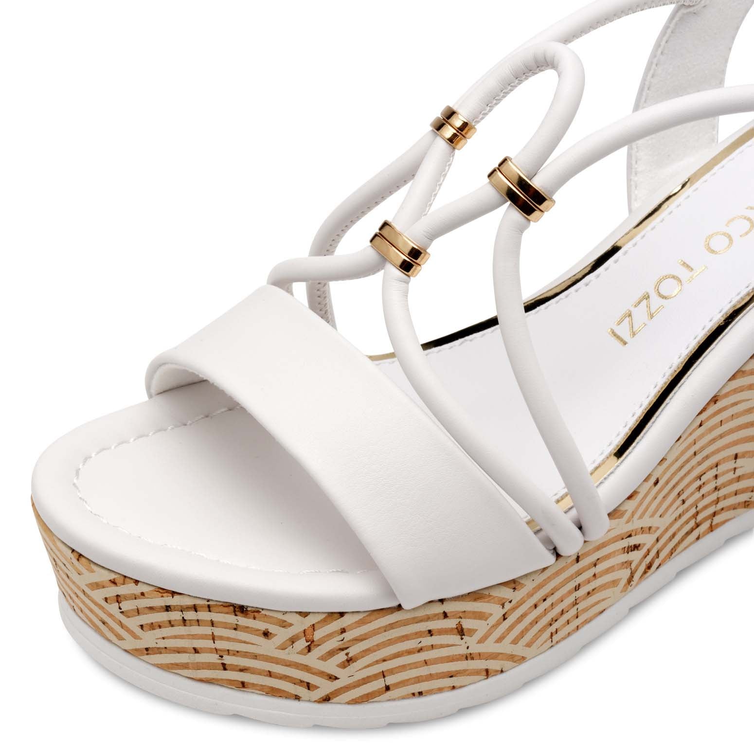 Marco Tozzi High Wedge Sandal White