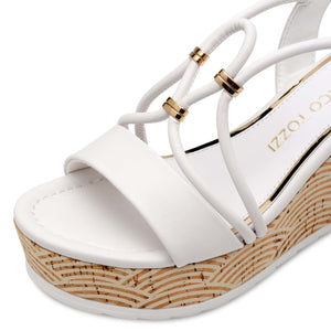 Marco Tozzi High Wedge Sandal White