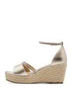 Marco Tozzi Strappy Wedge Sandal Gold