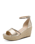 Marco Tozzi Strappy Wedge Sandal Gold