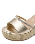 Marco Tozzi Strappy Wedge Sandal Gold