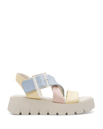 Marco Tozzi Strappy Low Wedge Sandal Vanilla Comb