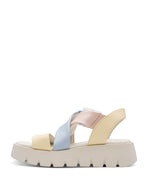 Marco Tozzi Strappy Low Wedge Sandal Vanilla Comb