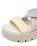 Marco Tozzi Strappy Low Wedge Sandal Vanilla Comb