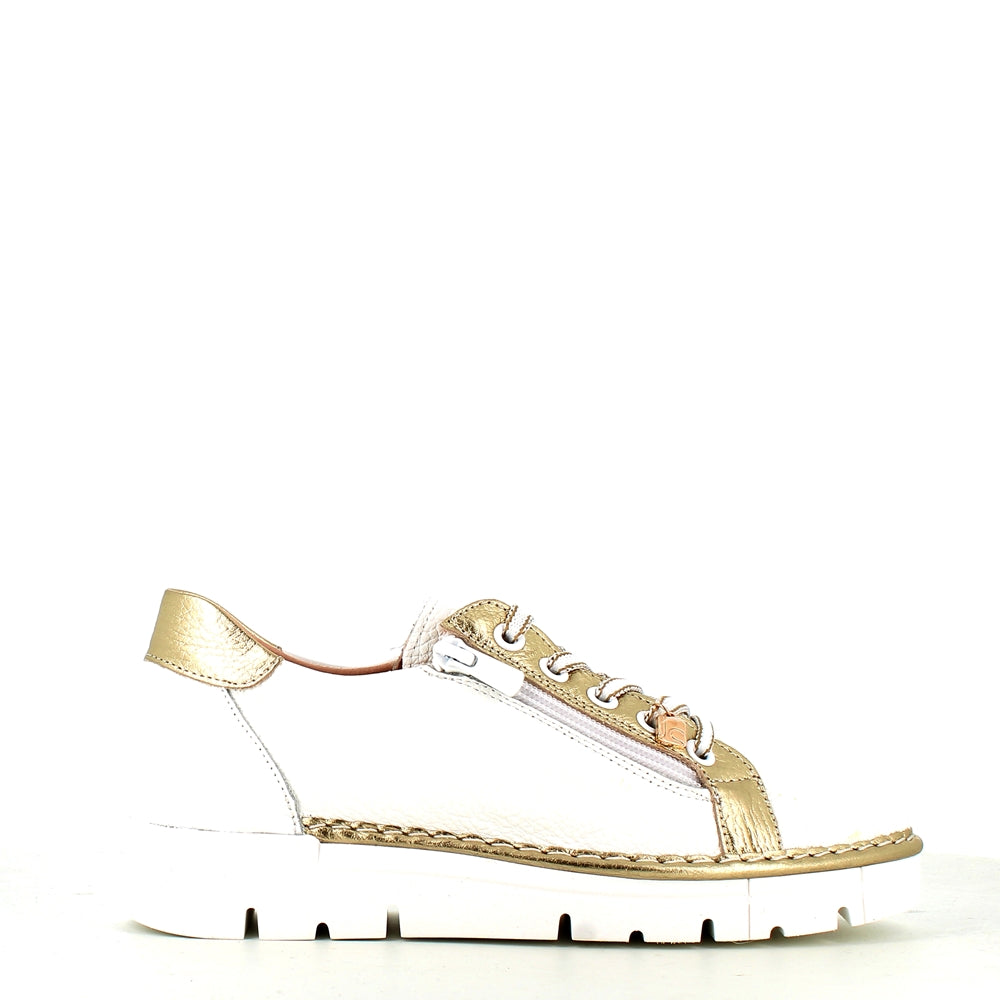 Jose Saenz Laced Trainer White/Gold