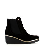 Pitillos High Wedge Suede Boot Black