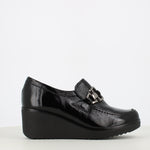 Pitillos Wedge Patent Shoe Black