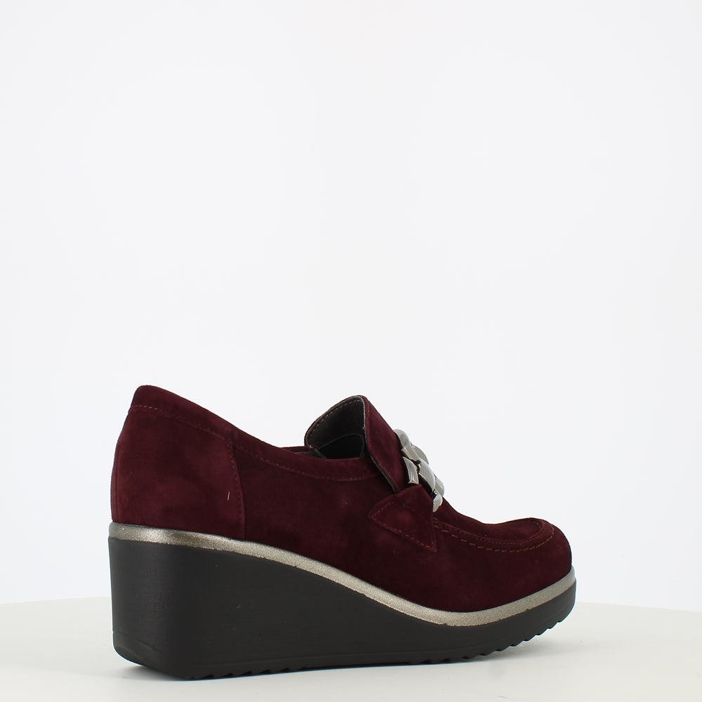 Pitillos High Wedge Shoe Burgundy – Cinders Shoe Heaven
