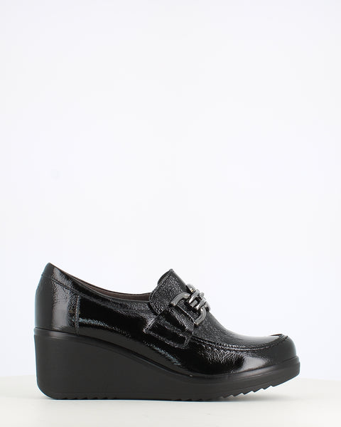 Pitillos High Wedge Patent Shoe Black